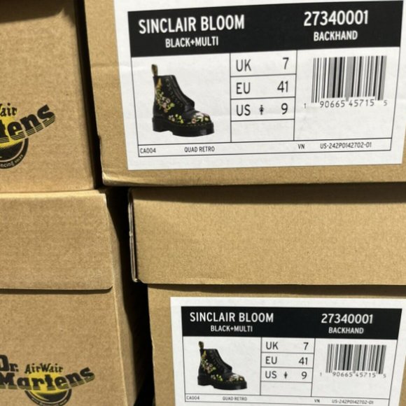 Dr. Martens SINCLAIR MYSTIC FLORAL LEATHER PLATFORM BOOTS MSRP$220 UniqueDetails - Picture 11 of 11